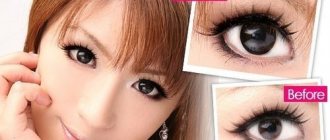 Lenses for eye enlargement