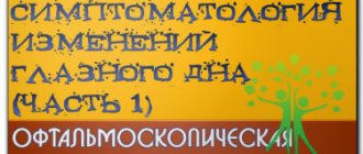 Общая симптоматология изменений глазного дна (Часть 1)